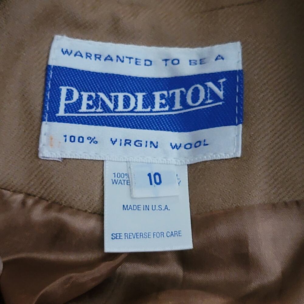 Vintage Pendleton Camel Wool Trench Coat - Picture 8 of 8